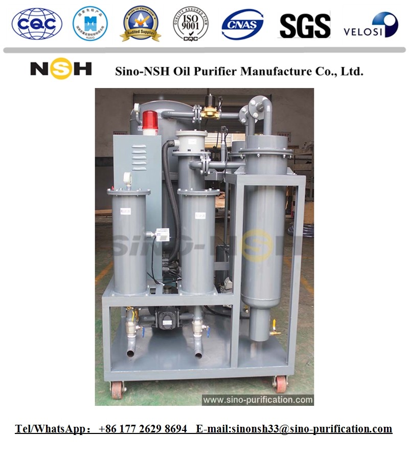 3000L / H Grey Turbine Oil Purifier 34W Lubrication System