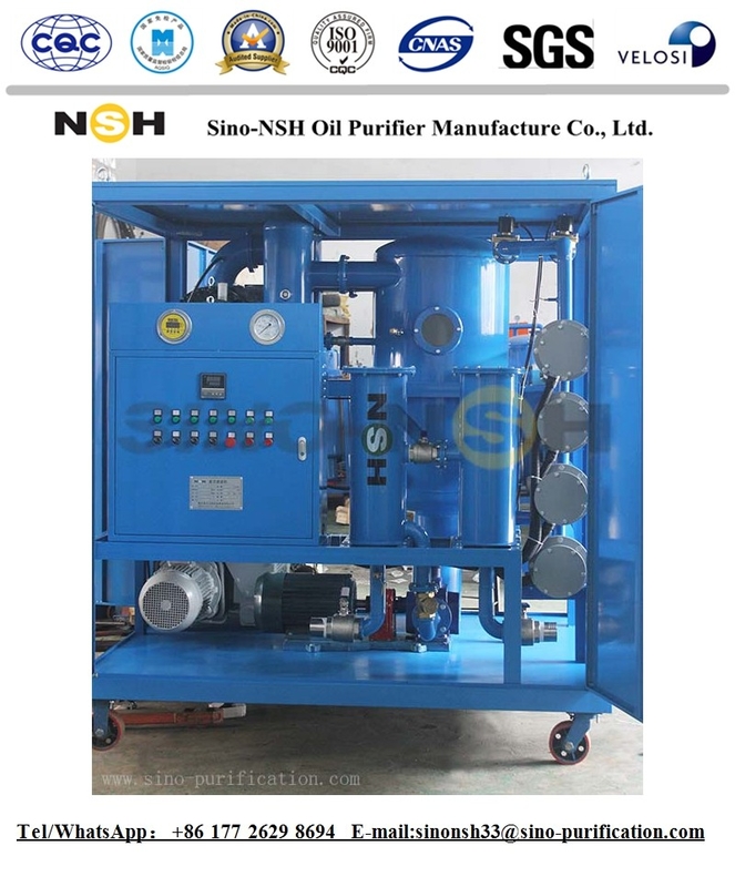 12000l/H Transformer Oil Regeneration Machine 132KW Filtration Vacuum Purifier System
