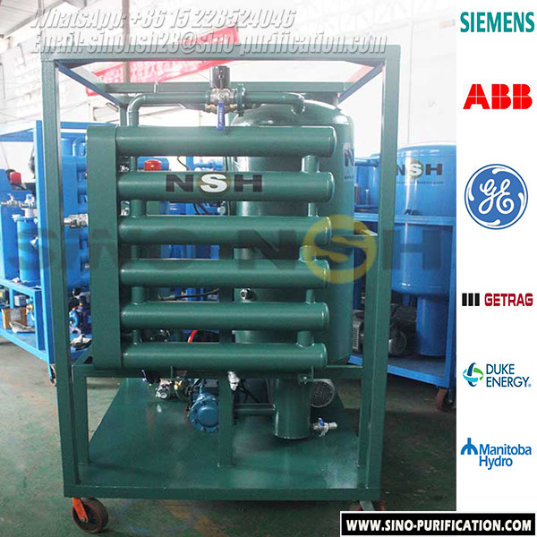 Oil Heating SGS Transformer Oil Purifier Double Stage High Efficient 36kW 3000L/H
