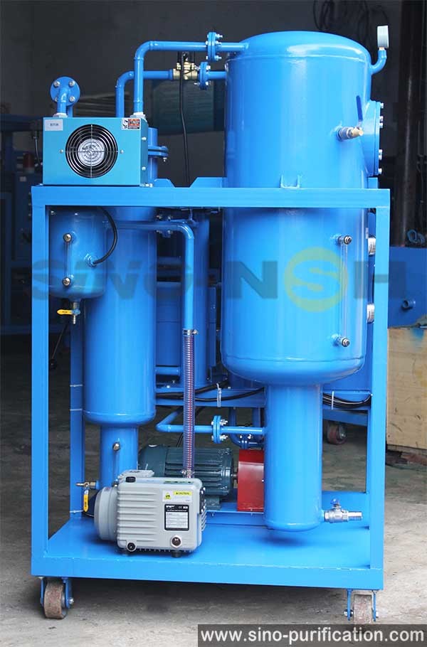 3000L/H Grey Carbon Steel Turbine Oil Purifier with 12 Months Warranty and Lubrication System